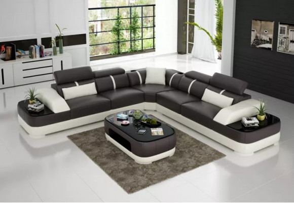 Living room corner couch design corner sofa furniture modern leather upholstery couch
