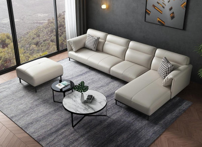 Corner sofa L-shape living landscape sofa upholstery couch set fabric sofas leather