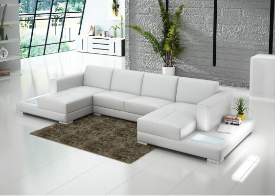 Corner sectional U-shaped living area sofa couch upholstery fabric sofas leather