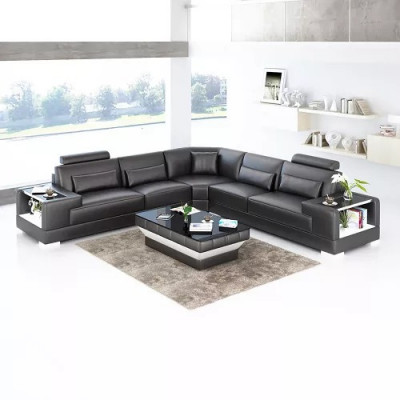 Modern corner couch design, sectional sofa, living room furniture, leather upholstery, couch