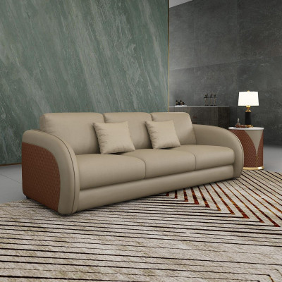 Three-seater couch upholstery design sofa modern 3-seater sofas room furniture beige