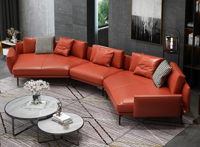 Living landscape set design modern sofa corner sofa U-shaped leather sofa couch