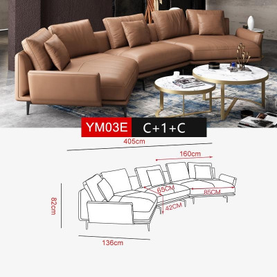 Living landscape set design modern sofa corner sofa U-shaped leather sofa couch