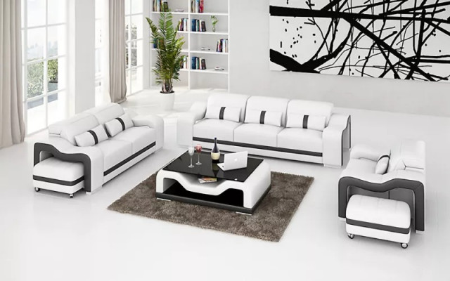 Sofa set 321 seater leather sofa modern sofa living room landscape designer