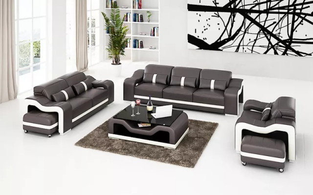 Sofa set 321 seater leather sofa modern sofa living room landscape designer