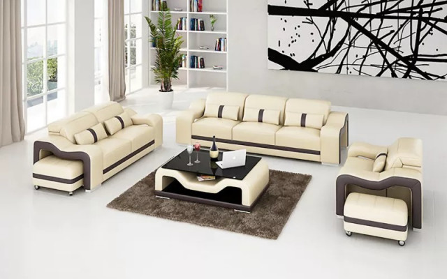 Sofa set 321 seater leather sofa modern sofa living room landscape designer