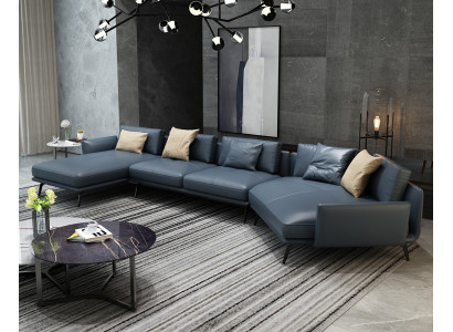 Italian furniture living room corner sofa couch upholstery luxury sofa corner suite