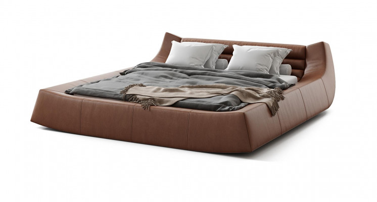 Double Bed Design de Luxe Luxury Upholstered Bed Designer Bed Leather Beds For