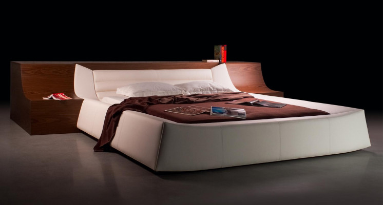 Double Bed Design de Luxe Luxury Upholstered Bed Designer Bed Leather Beds For