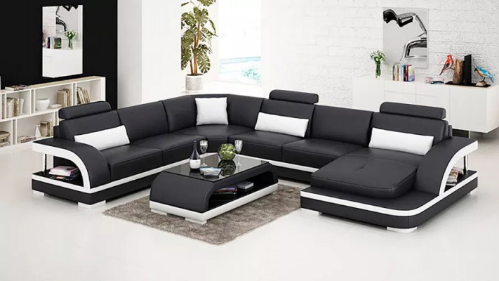 Design corner sofa living room decor furniture modern corner couch leather upholstered couch