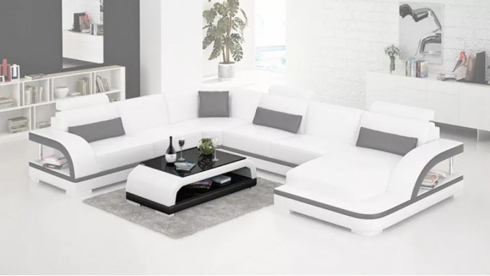 Design corner sofa living room decor furniture modern corner couch leather upholstered couch