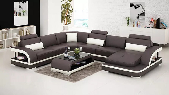 Design corner sofa living room decor furniture modern corner couch leather upholstered couch