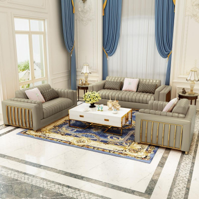 Luxury Leather Sofa Couch Living Landscape Suite Design Modern Sofas Sofa 3+2+1 New
