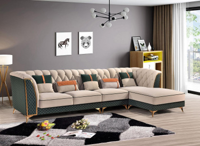 Sectional sofa L-shaped modern sofa leather sofa corner suite upholstered living landscape