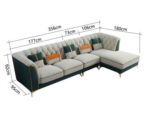Sectional sofa L-shaped modern sofa leather sofa corner suite upholstered living landscape