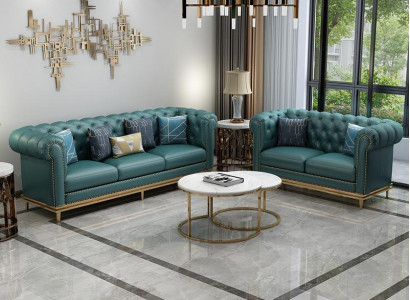 Sofa set 3+2 seater leather sofa modern sofa designer sofa new Chesterfield