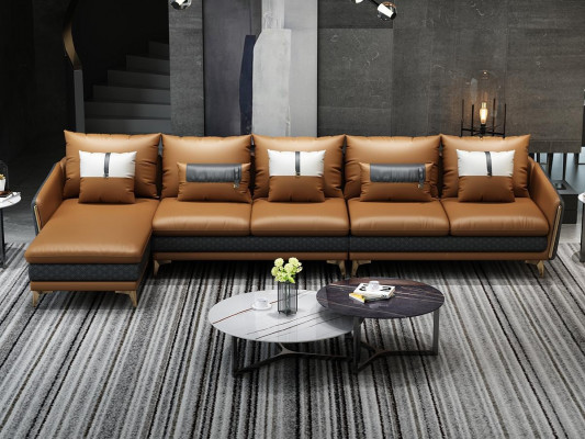 Designer corner sofa L-shape sofa modern sofas leather sofa corner set