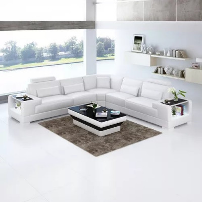 Design living room sofa furniture corner couch corner sofa leather upholstery couch