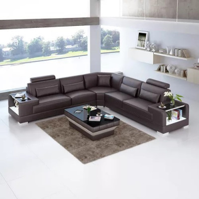 Design living room sofa furniture corner couch corner sofa leather upholstery couch