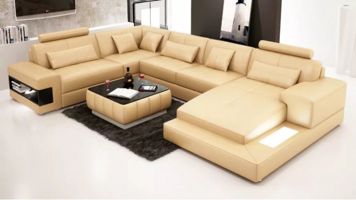Corner sofa upholstered leather sofa designer sofa corner sofa U-shaped modern sofa