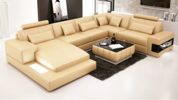 Corner sofa upholstered leather sofa designer sofa corner sofa U-shaped modern sofa