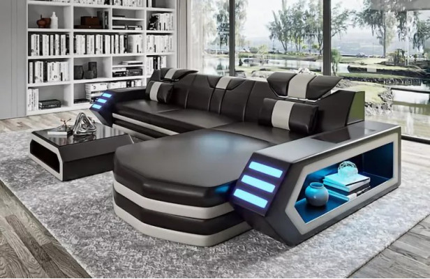 Design corner sofa living room furniture corner couch leather upholstery couch sofa