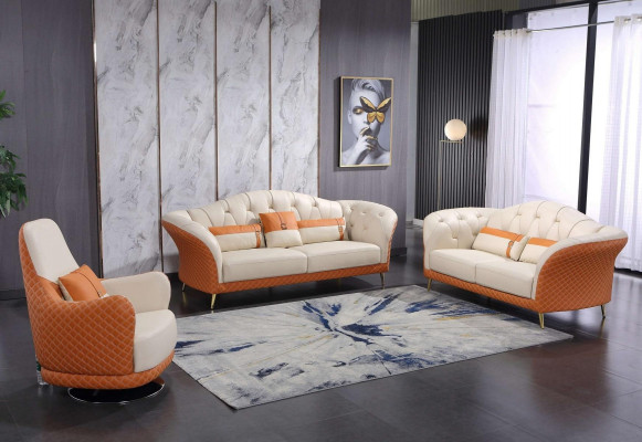 Exclusive Upholstered Designer Furniture 32-Seater Sofa Set 2-Piece Living Landscape