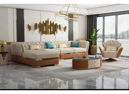 Exclusive corner sofa furniture living room couch upholstery luxury sofa corner ensemble