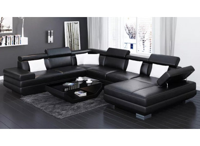 Corner sofa living room design modern sectional leather upholstery couch sofa
