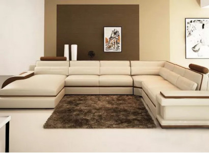 Modern living landscape corner sofa couch upholstery corner suite 2-piece.