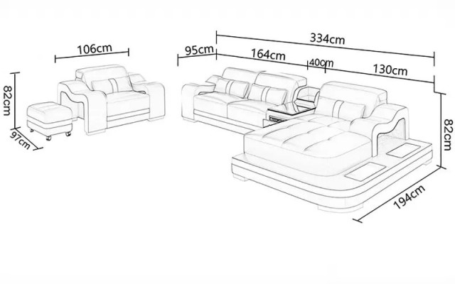 Modern sofa corner sofa L shape decor armchair coffee table stool corner sofa upholstery
