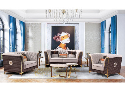 Leather sofa designer sofa set 321-seater modern sofa living landscape new