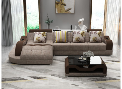 Corner sofa L-shaped sofa couch upholstered living landscape corner sofa textile sofas fabric new