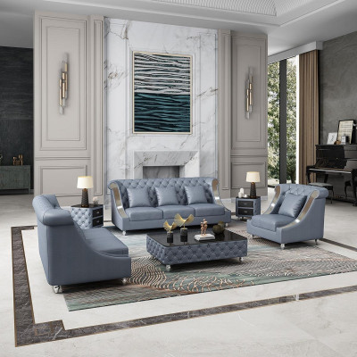 Leather sofa couch living room suite design modern 3 1 seater sofa new
