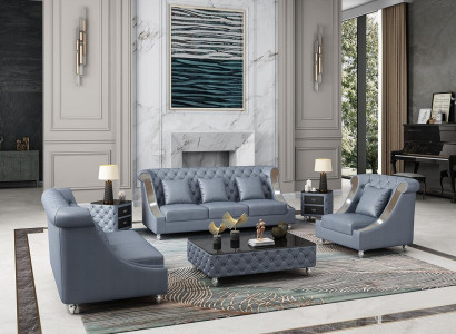 Leather sofa couch living room suite design modern 3 1 seater sofa new