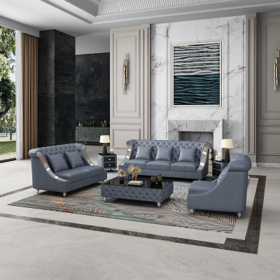 Leather sofa couch living room suite design modern 3 1 seater sofa new