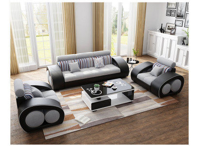 Leather sofa couch sofa set leather 311 seater set design modern sofa USB