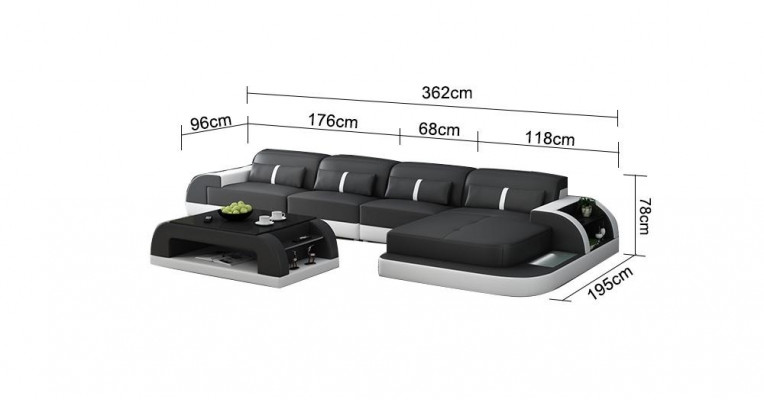 Living area corner sofa L-shape sofa couch design couch leather modern upholstery new