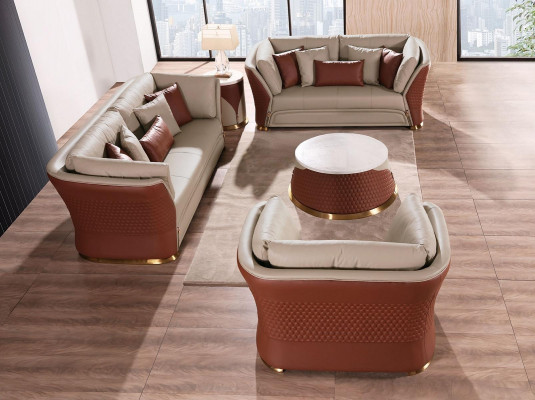 Living room sofa upholstered sofa set 3+2+1 seater side table coffee table