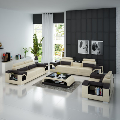 Leather sofa couch sofa set 321 set design modern sofa USB seat sofas