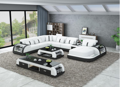 Leather sofa design corner suite corner sofa luxury living landscape leather sofa couch upholstery