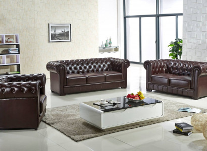 Sofa set 3-2-1 seater set sofa upholstery couch leather relax living room set