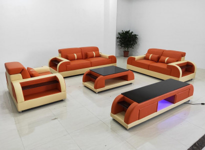 Sofa set 3 2 1 seater coffee table sideboard set design modern 5-piece.