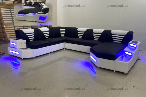 Design Modern Sofa Couch Corner Sofa U-Shaped Leather Couch Living Landscape Corner Sofa