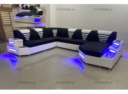 Design Modern Sofa Couch Corner Sofa U-Shaped Leather Couch Living Landscape Corner Sofa