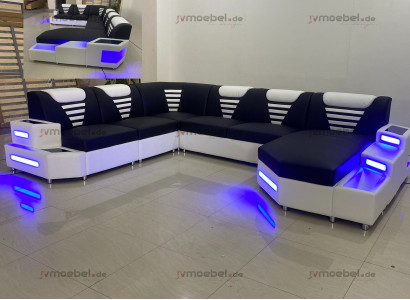 Design Modern Sofa Couch Corner Sofa U-Shaped Leather Couch Living Landscape Corner Sofa