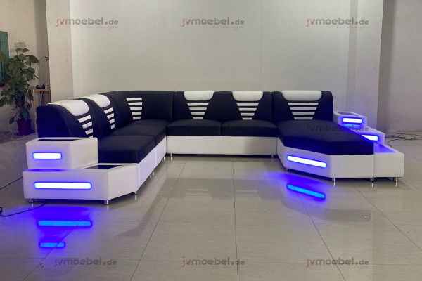 Design Modern Sofa Couch Corner Sofa U-Shaped Leather Couch Living Landscape Corner Sofa