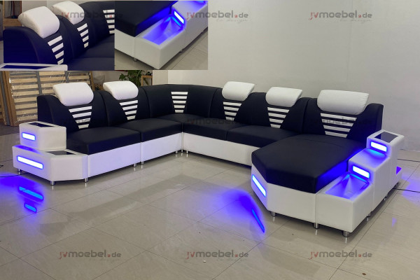Design Modern Sofa Couch Corner Sofa U-Shaped Leather Couch Living Landscape Corner Sofa