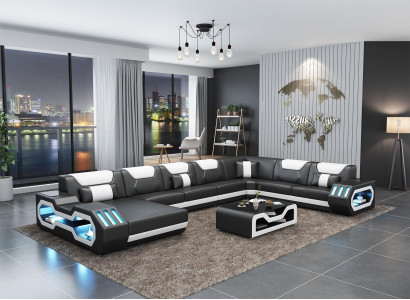 Leather sofa corner sofa set upholstery U-shaped couch sofa design corner suite sofas