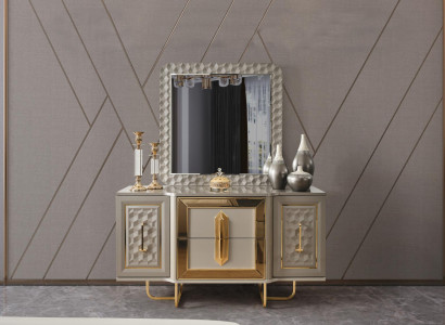 Set of furniture sideboard mirror dressers luxury sideboard cabinet set wood new